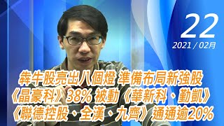 【掌聲響起】#賴昇楷 0222 - 紅包行情下半場，強股一檔接一檔，《晶豪科》鎖漲停38%，被動《華新科、勤凱》、《聯德控股、全漢、九齊》通通逾20%，準備布局新強股，趕緊跟上 (圖)
