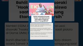 Menteri ESDM Bahlil Lahadalia Dihujani Sorakan Mahasiswa IMM usai Sebut Etanol Energi Bersih