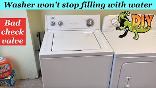 Estate Maytag Whirlpool washing machine won't stop filling with water - This is why
