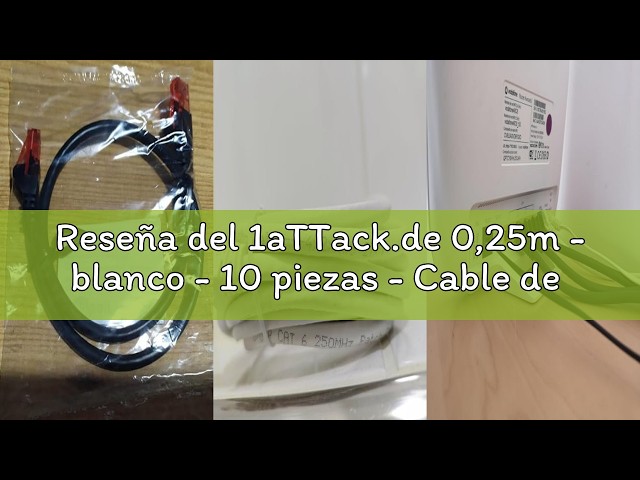Vídeo relacionado con 2m - blanco - 10 piezas - Cable de red Ethernet con conectores RJ45 CAT6 CAT 6 Cat.6 1000 Mbit/s