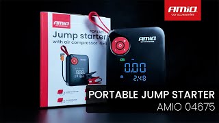 AMIO AKU kompresor s powerbankou a boosterem 7200 mAh, 600A, LED BATERKA