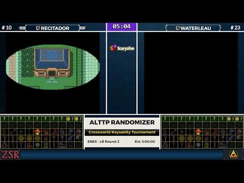 ALttPR Crossworld Keysanity Tournament: LB Round 2 - Recitador vs. Waterleau