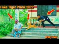Fake Tiger Prank With Grandpa Fake Tiger Vs Public Reaction Prank Video By Razu Prank Tv