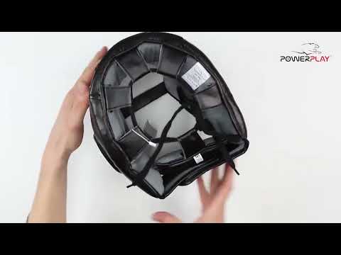 Шлем для бокса тренировочный защитный шлем для спарринга и единоборств PowerPlay 3067 Challanger с бампером PU Темно-синий M - фото 1 - id-p2784591309