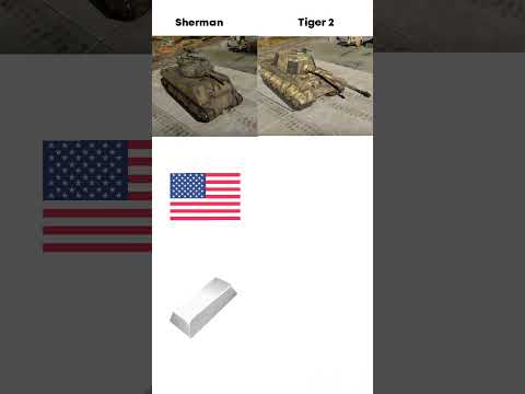 Sherman vs tiger 2 #warthunder #tanks #tiger2 #sherman
