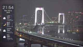 Tokyo Odaiba Live Camera  お台場ライブカメラ｜レインボーブリッジと東京の景色 勉強・作業用Lofi BGM live webcam
