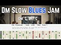 Slow Blues Jam in Dm in the Style of Kingfish Empty Promises (Scale Chart) | Backing Track | 67 BPM