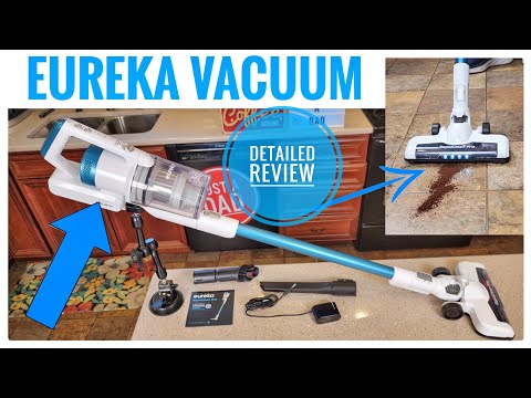 Eureka RapidClean Pro NEC280TL Cordless Stick Vacuum Cleaner – Lightweight 5.3 lbs, 40-Min Runtime, LED Headlights, 3 Power Modes, Ideal for Pet Hair, Hard Floors & Carpets video review thumbnail