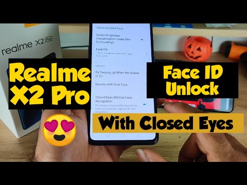 Realme x2 pro  closing eyes face id unlock