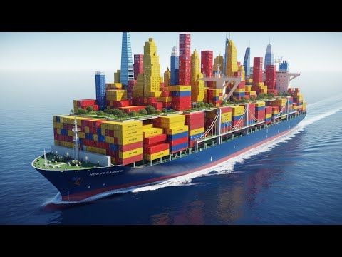 Inside the World’s Largest Container Ship – 400-Meter Hull Built in a Mega Shipyard #inside 