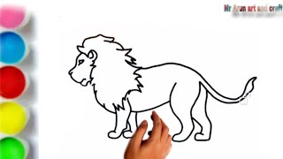 🦁 Easy Lion Drawing for Kids | Step by Step Tutorial 🎨