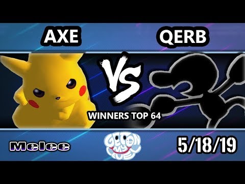 GOML 2019 SSBM - PG | Axe (Pikachu) Vs. Qerb (Game & Watch) Smash Melee Tournament Winners Top 64