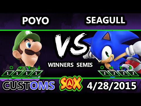 S@X Customs - Poyo (Luigi) Vs. NS | Seagull (Sonic) - SSB4 Winners Semis - Smash Wii U