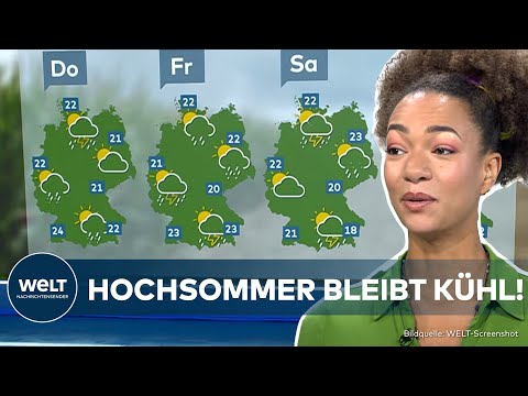 Video Thumbnail: HOCHSOMMER BLEIBT KÜHL: Temperaturen in Deutschland Temperaturen meist unter 25 Grad!