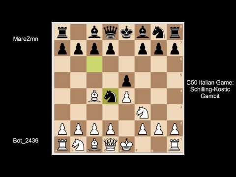 Bot_2436 vs MareZmn - C50 Italian Game: Schilling-Kostic Gambit