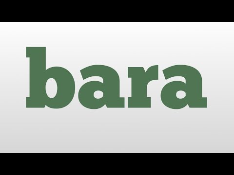 bara meaning and pronunciation