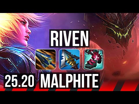 RIVEN vs MALPHITE (TOP) | 16/4/4 | EUW Master | 25.20