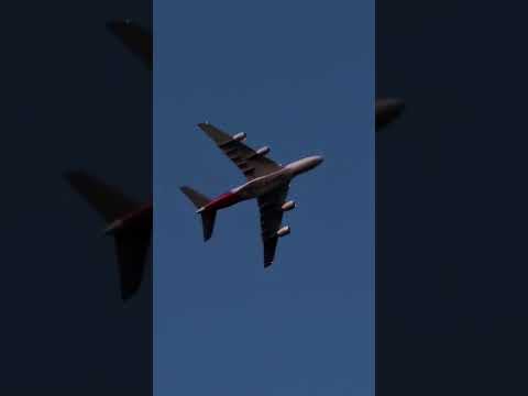 Engine Roar! #Qantas #QF2 departing #heathrow 10 July 22 #avgeek #airbusa380 #fyp #aviation #jets