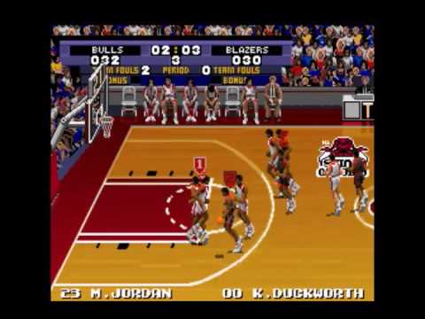 Tecmo Super NBA Basketball (SNES): NBA Finals: Chicago Bulls vs Portland Trail Blazers