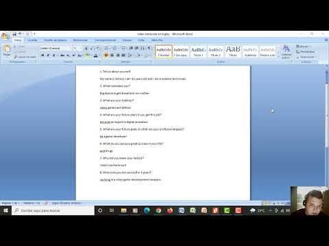 entrevista de trabajo en ingles