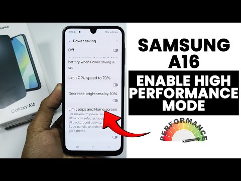Enable High Performance Mode in Samsung A16 - Boost Speed