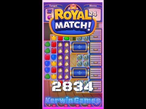Royal Match Level 2834 - No Boosters Gameplay