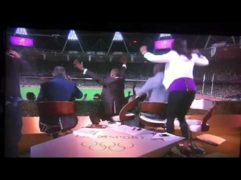 Bbc presenters go wild watching Mo Farah win gold in the Lo