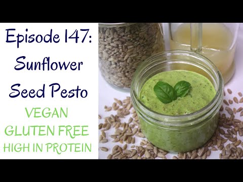 Sunflower Seed Pesto (Vegan, Gluten Free, High In Protein)