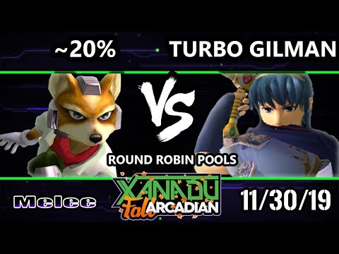 Xanadu MFA SSBM - ~20% (Fox) Vs. Turbo Gilman (Marth) Smash Melee Round Robin Pools