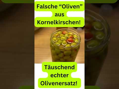 Fake "olives" made from wild cornelian cherries! Pickled wild fruits! #cookingwithmaryam