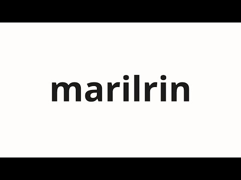 How to pronounce marilrin | 마릴린 (Marilyn in Korean)