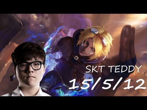 T1 Teddy Stream, Teddy Ezreal KDA 15/5/12.