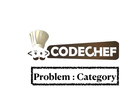 Category Problem Code Chef Daily Coding Problem Java Code