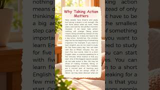 Why Taking Action Matters #readingeanglish #english #education