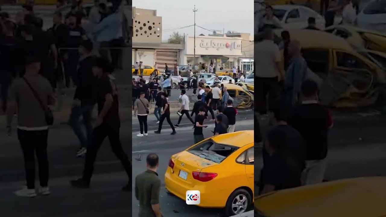 ڤیدیۆ | کەرکووک.. ئۆتۆمبێلێکی بارهەڵگر خۆی بە 15 ئۆتۆمبێلدا کێشاوە
