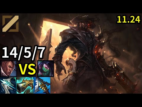 Lucian Mid vs Akali - KR Master | Patch 11.24