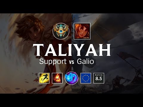 Taliyah Support vs Galio - EUW Challenger Patch 8.5