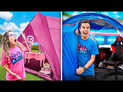 QUEM FIZER O MELHOR CAMPING PROFISSIONAL EM 24 HORAS VENCE! - QUEM É MELHOR?!