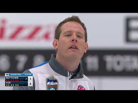 (AB)#brier2019 [SF] Team Koe steals one against Team Bottcher after controversial measurement