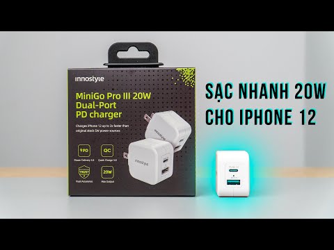 Sạc Nhanh Iphone 13 I 12 20W Innostyle Minigo Pro III Dual PD/QC3.0 IC20-2PDWHI