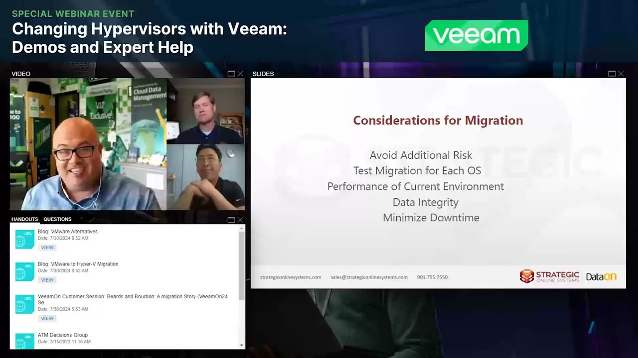 Changing Hypervisors with Veeam: Demos and expert help video