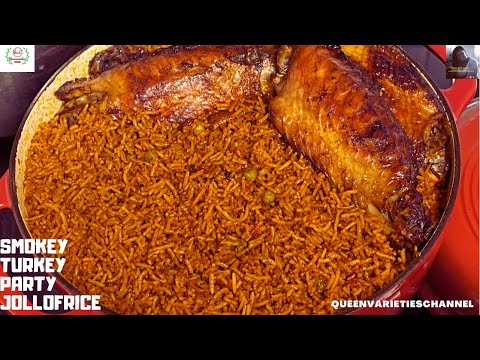 How To Cook Perfect Nigerian Smoky Party Jollof Rice:Step by Step!Nigerian Party Jollof RECIPE#party