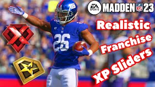 [Madden 23] Realistic XP Sliders For All-Madden and All-Pro Franchise Modes