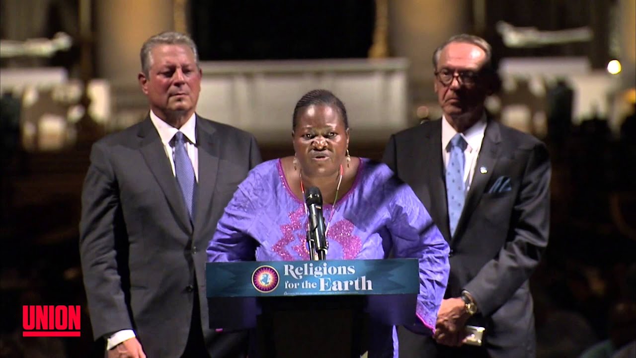 Margaret Lokawua speaks at Religions for the Earth Multi-faith Climate Service