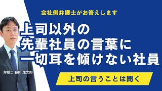 上司以外の先輩社員の言葉に一切耳を傾けない社員の対処法