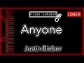 Anyone (LOWER -3) - Justin Bieber - Piano Karaoke Instrumental
