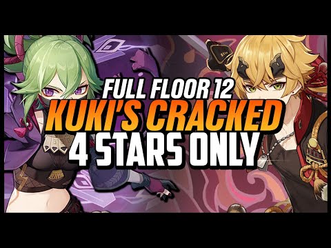 Is Kuki Shinobu Cracked? 4 Stars Only Full Spiral Abyss Floor 12 Run | 3.1 | Genshin Impact