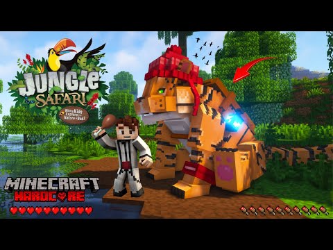 I Survived AND Tamed ALPHA TIGER🐯 In JUNGLE SAFARI🌴SMP || Minecraft [HINDI]