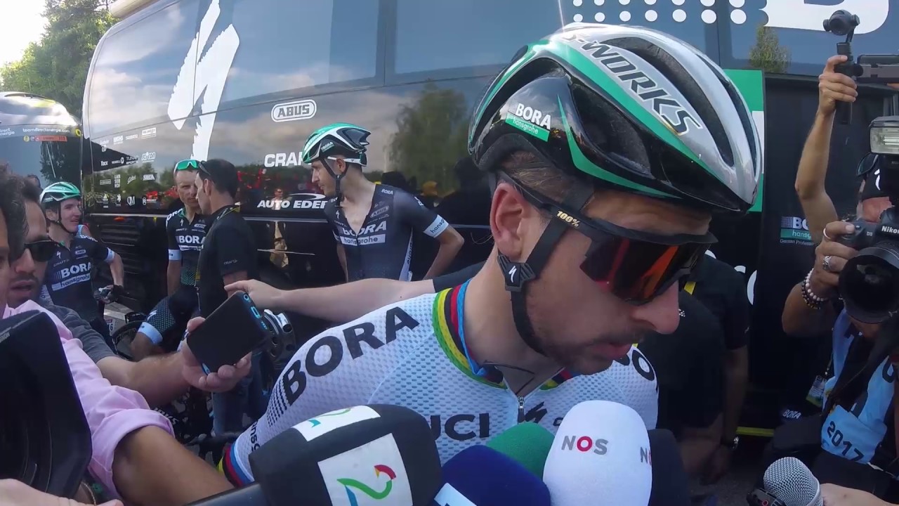 Tour de France: Peter Sagan reacts to crash with Mark Cavendish - YouTube