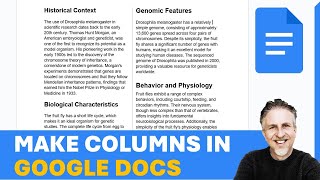 Download the video "How to Make Columns in Google Docs"